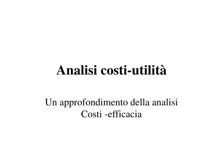 analisi costi utilit