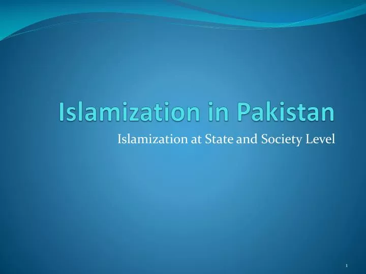 islamization in pakistan