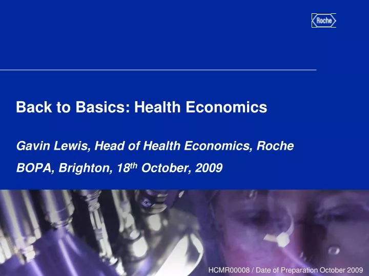 back to basics health economics