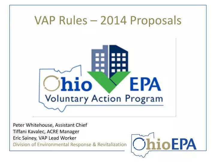 vap rules 2014 proposals