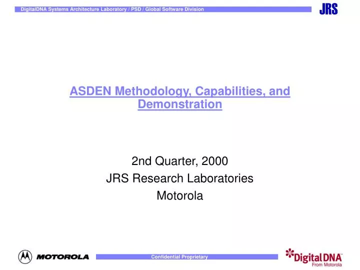 asden methodology capabilities and demonstration