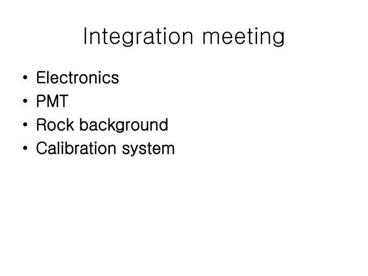 integration meeting
