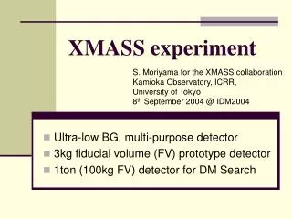 XMASS experiment