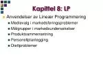 Kapittel 8: LP - slide 1