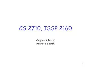 CS 2710, ISSP 2160