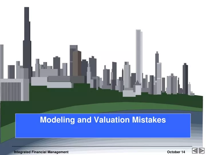 modeling and valuation mistakes