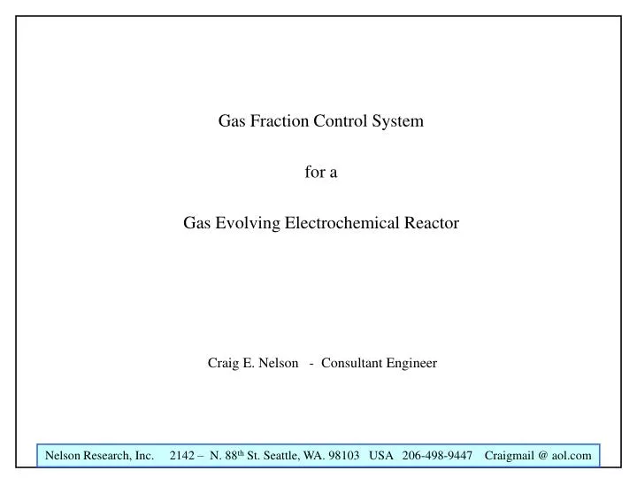 gas fraction control system for a gas evolving electrochemical reactor