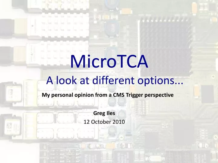 microtca a look at different options