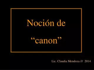 noci n de canon