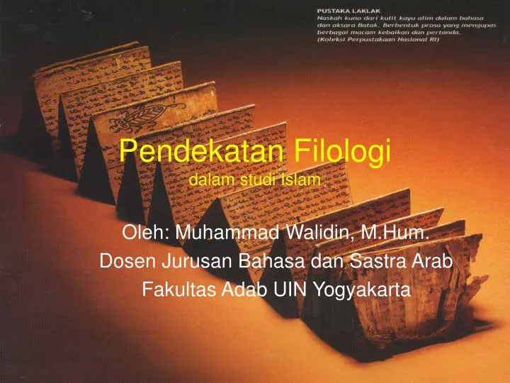 pendekatan filologi dalam studi islam