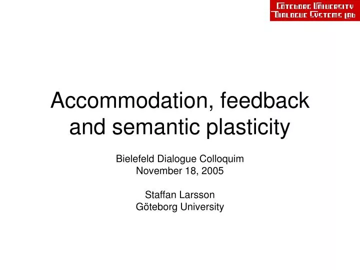 accommodation feedback and semantic plasticity