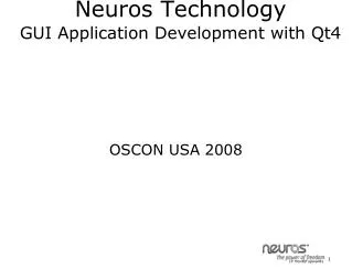 Neuros Technology GUI Application Development with Qt4