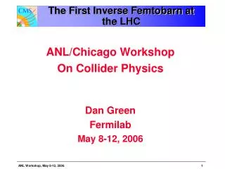 The First Inverse Femtobarn at the LHC