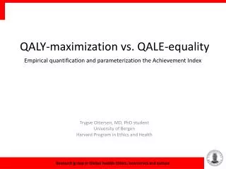 Empirical quantification and parameterization the Achievement Index