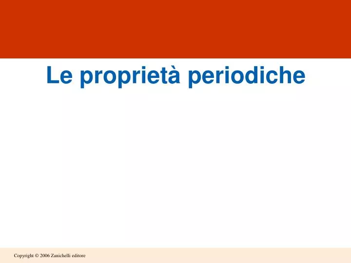 le propriet periodiche