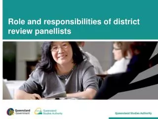 Role and responsibilities of district review panellists