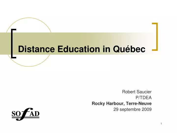 distance education in qu bec