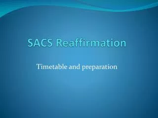 SACS Reaffirmation