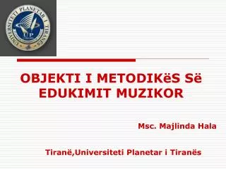 msc majlinda hala