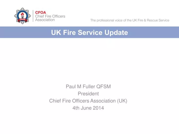 uk fire service update