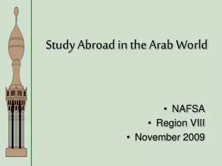 Study Abroad in the Arab World