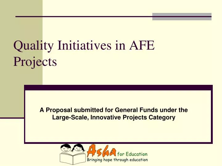quality initiatives in afe projects