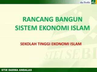 rancang bangun sistem ekonomi islam