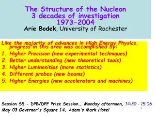 Like the majority of advances in High Energy Physics, progress in this area was accomplished by: