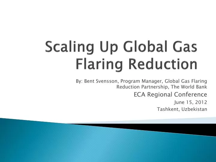 scaling up global gas flaring reduction