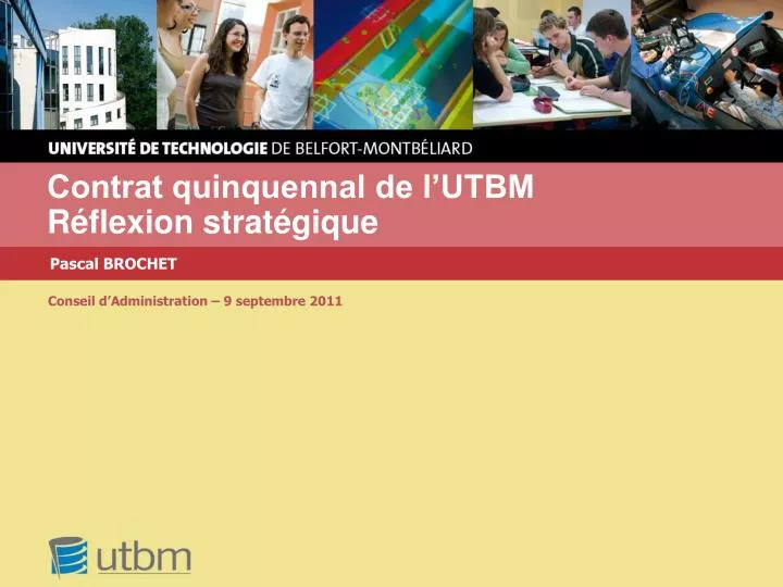 contrat quinquennal de l utbm r flexion strat gique