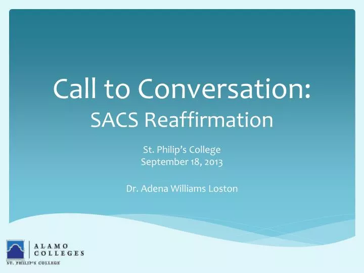 call to conversation sacs reaffirmation