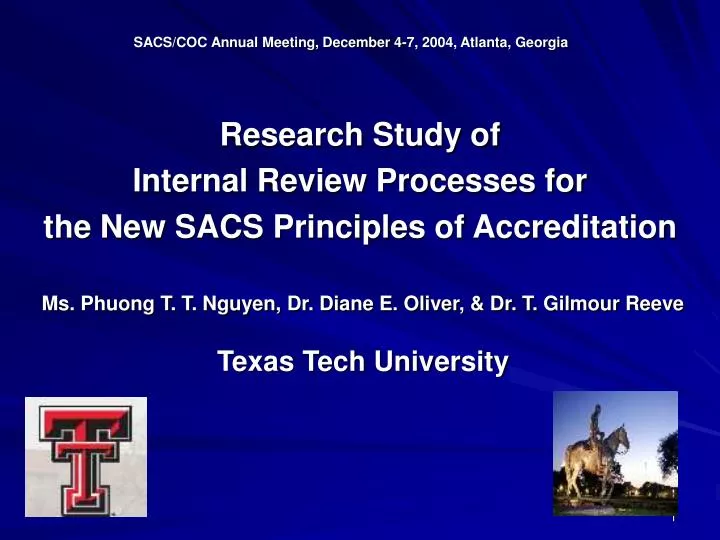 research study of internal review processes for the new sacs principles of accreditation