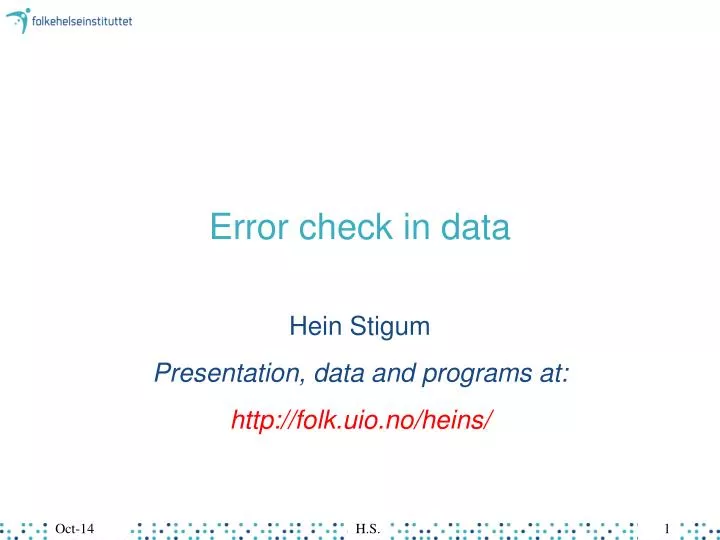 error check in data