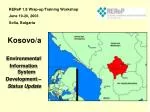 Environmental Information System Development – Status Update - slide 1