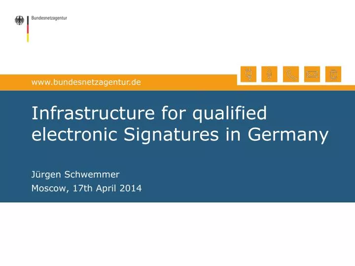 infrastructure for qualified electronic signatures in germany