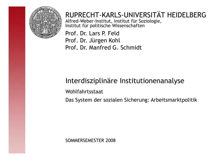 interdisziplin re institutionenanalyse