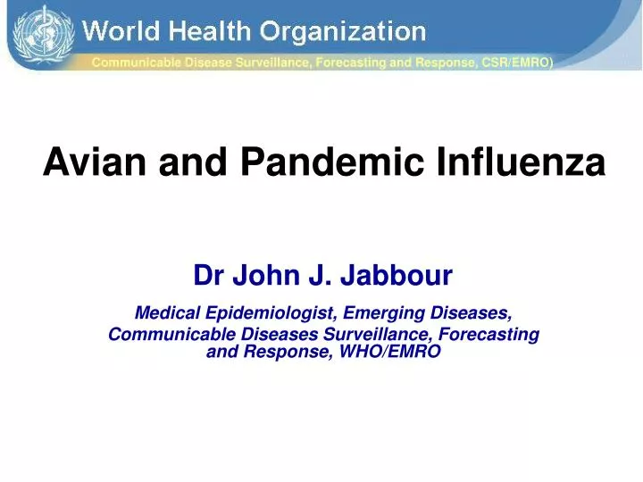 avian and pandemic influenza