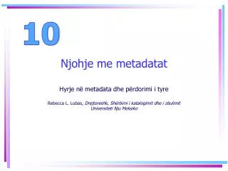 njohje me metadatat