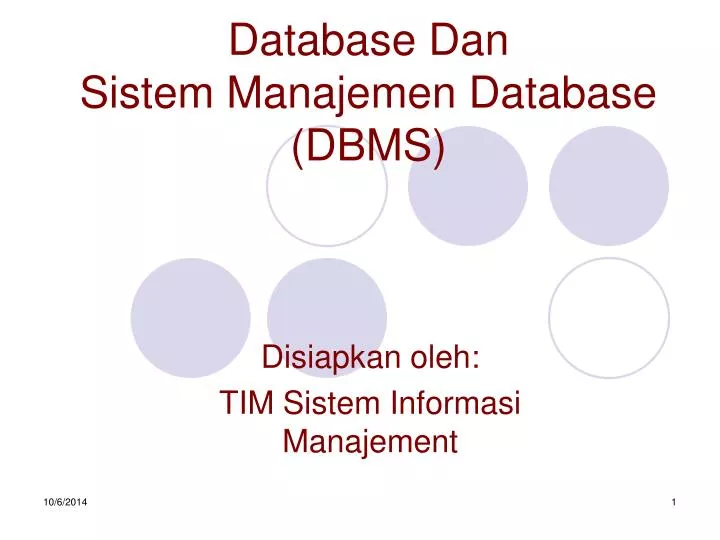database dan sistem manajemen database dbms