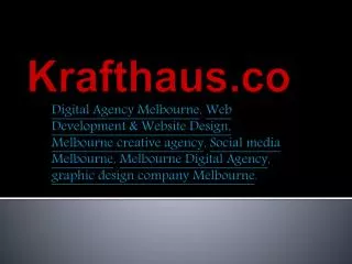 krafthaus.co - Digital Agency Melbourne, Web Development & W