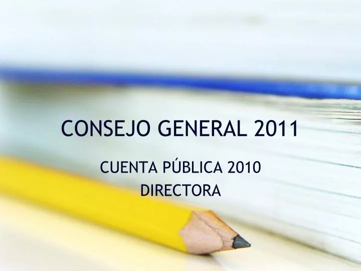 consejo general 2011