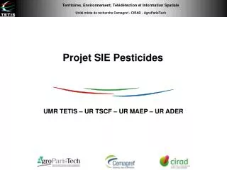 projet sie pesticides