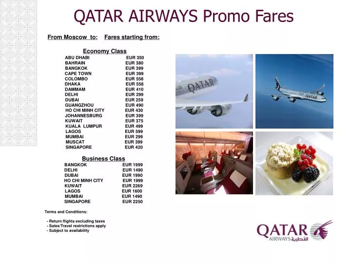 qatar airways promo fares