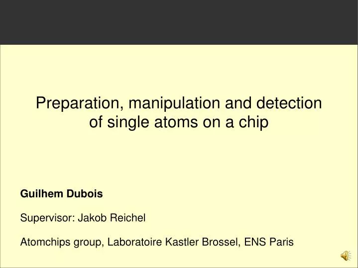 preparation manipulation and detection of single atoms on a chip