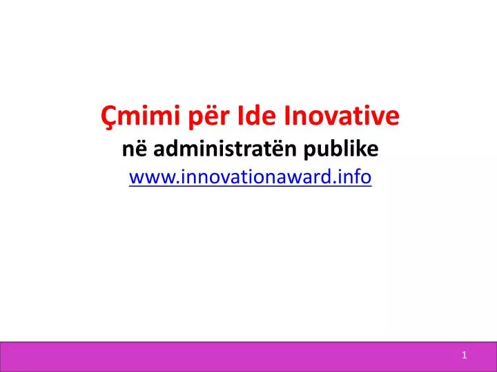 mimi p r ide i novative n administrat n publike www innovationaward info