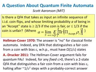 A Question About Quantum Finite Automata