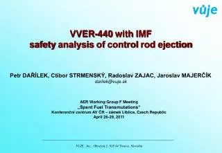 VVER-440 with IMF safety analysis of control rod ejection