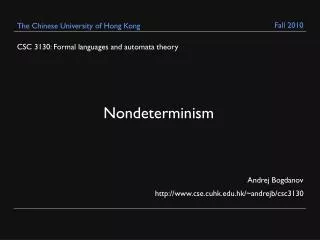 CSC 3130: Formal languages and automata theory