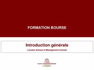 formation bourse