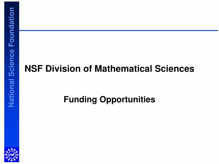 nsf division of mathematical sciences